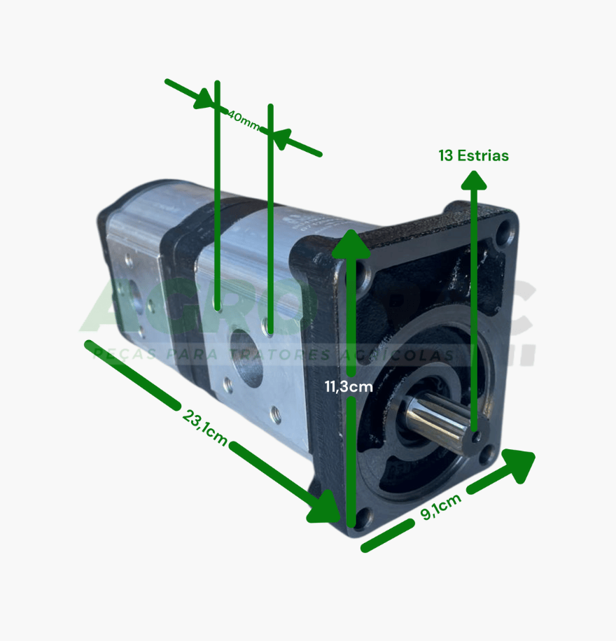 BOMBA HIDRAULICA DUPLA PARA VALTRA BH (HILIFT) - Imagem 4