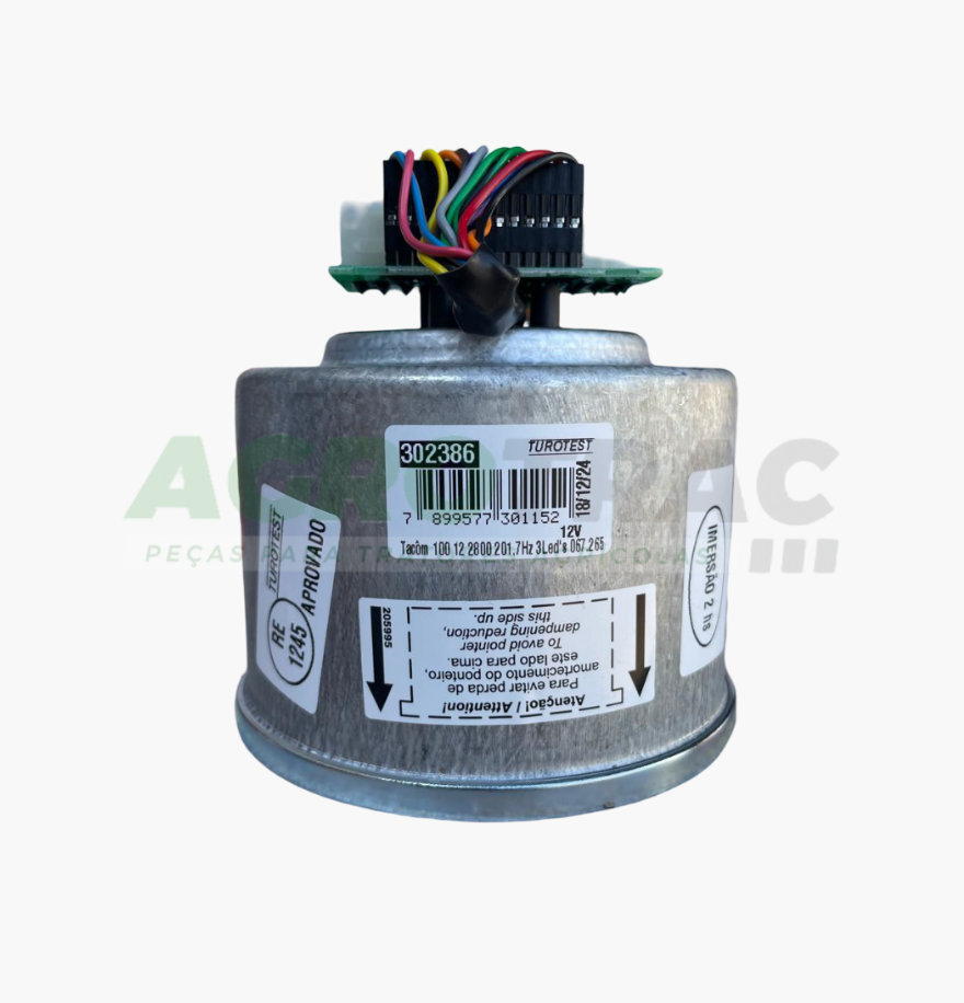 TACÔMETRO TUROTEST 302386 100MM 2800 RPM 3 LED - LINHA 200 - Imagem 3